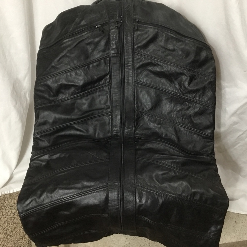 .Genuine Leather Garment Bag 38X22